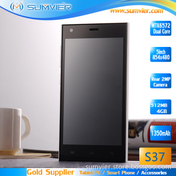 5" 2g GSM 3G WCDMA Dual SIM Cards Smart Phone (S37)